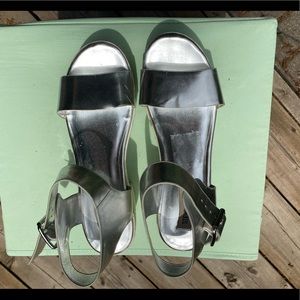 Funky Silver Platform sandals by Steve Madden